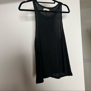 Abercrombie and Fitch Ribbed Flowy Black Tank